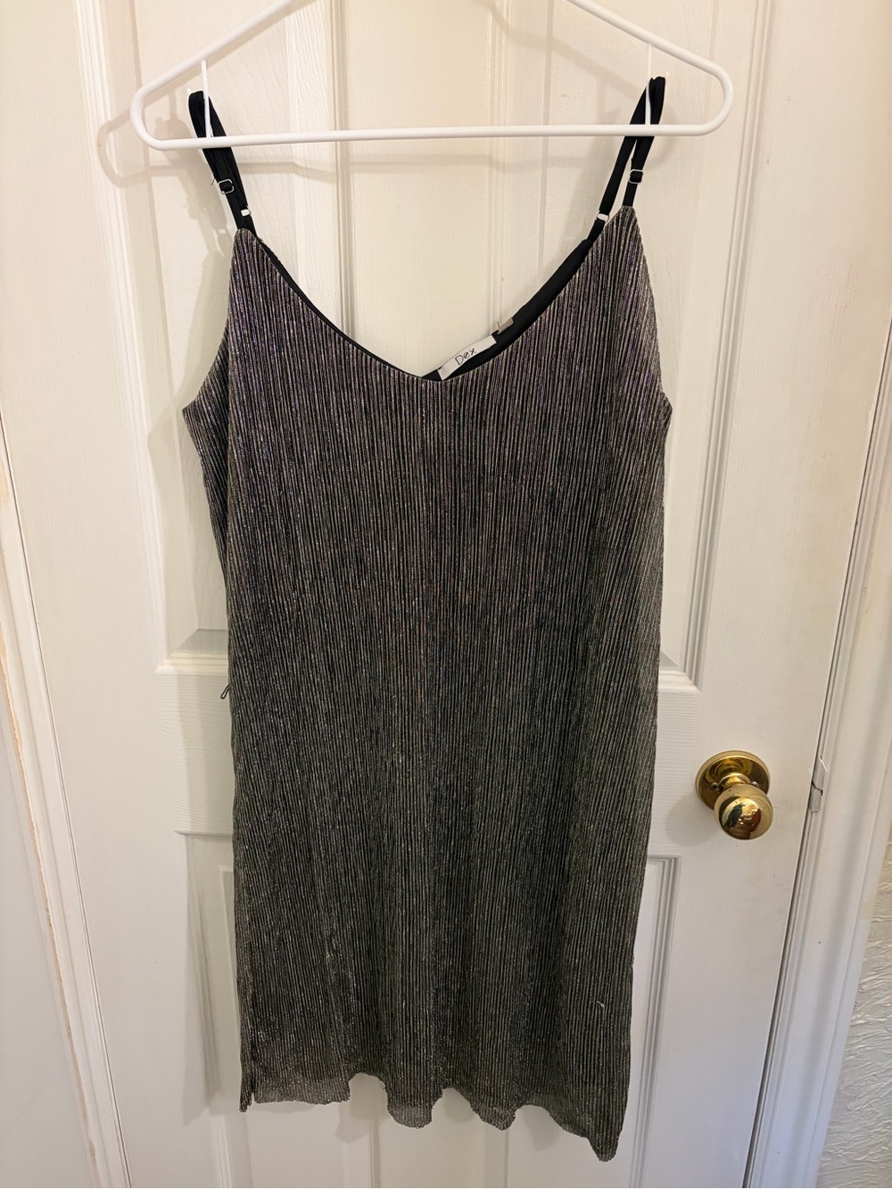 🍃2/$30🍃 Dex Shimmery Black Midi Slip Dress